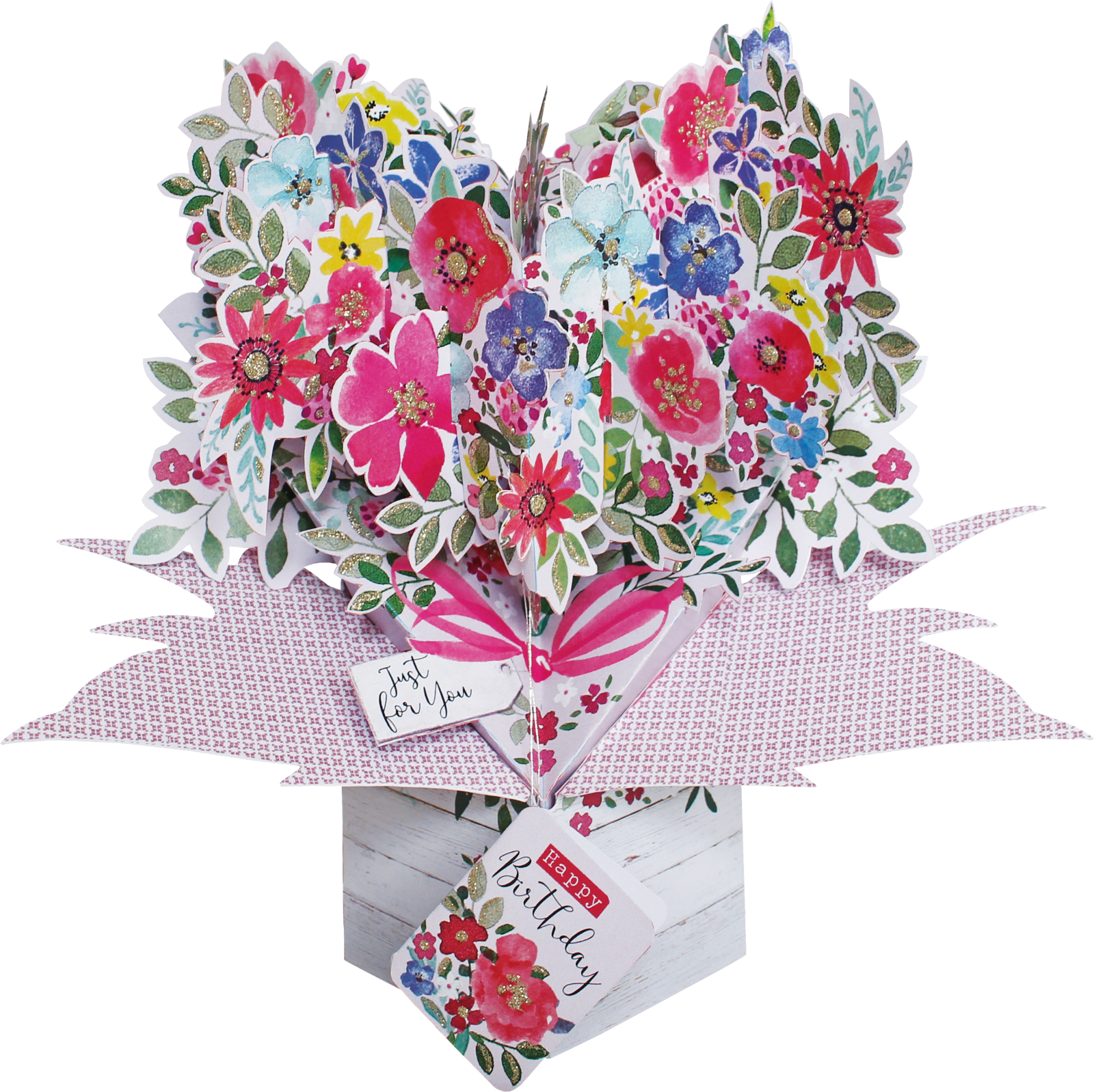 Colorful Paper Flower Birthday Bouquet PNG image
