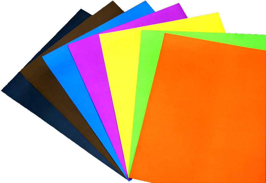 Colorful Paper Sheets Fan Formation PNG image