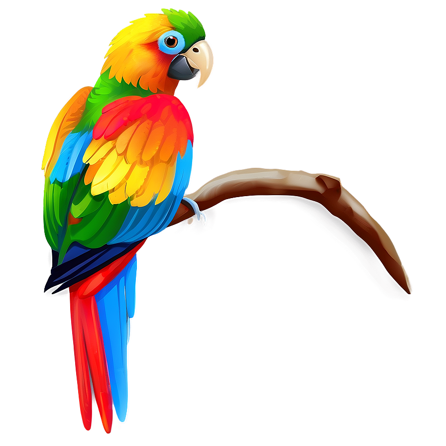 Colorful Parrot Bird Png Pgw PNG image