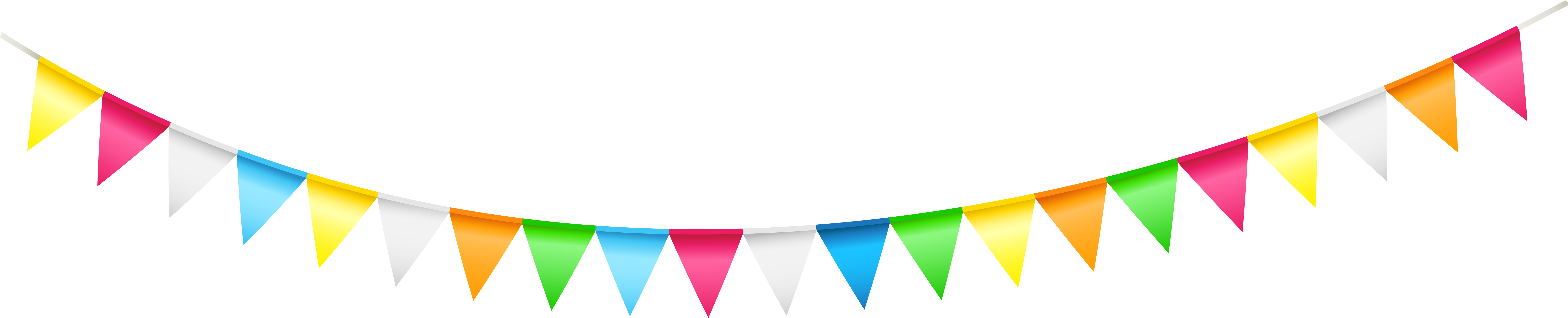 Colorful Party Bunting Banner PNG image