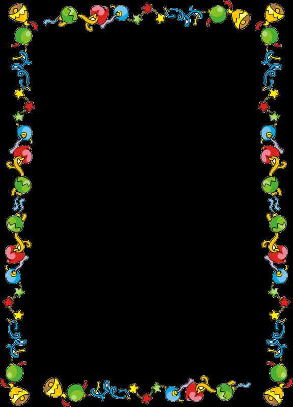 Colorful Party Page Border PNG image