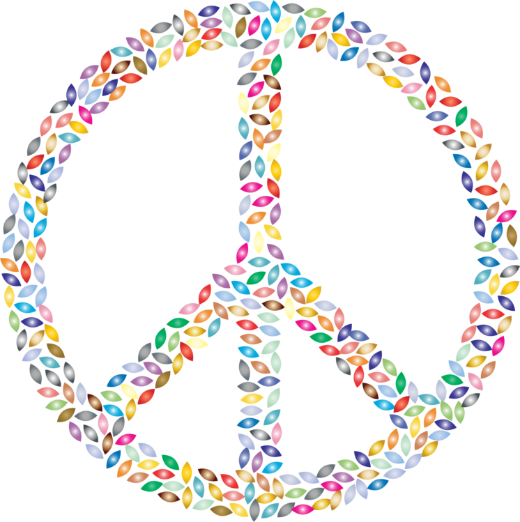 Colorful Peace Sign Lights PNG image