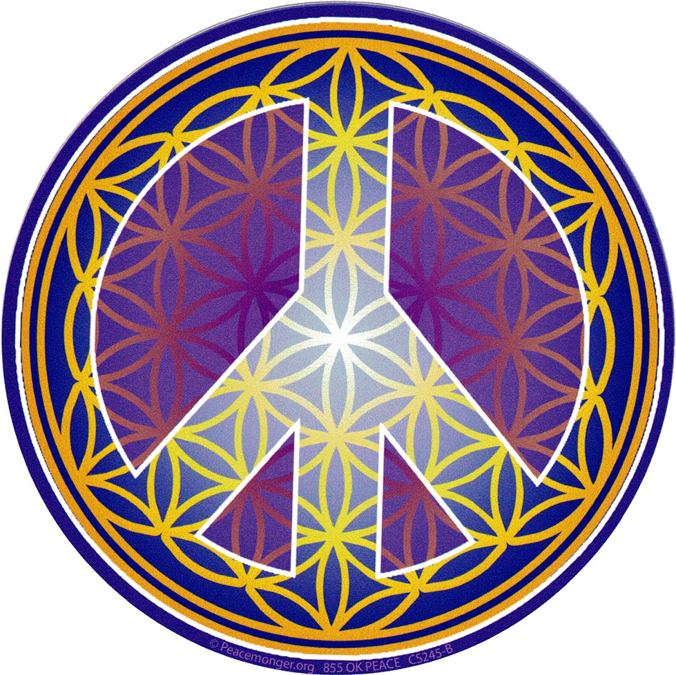 Colorful Peace Symbol Design PNG image