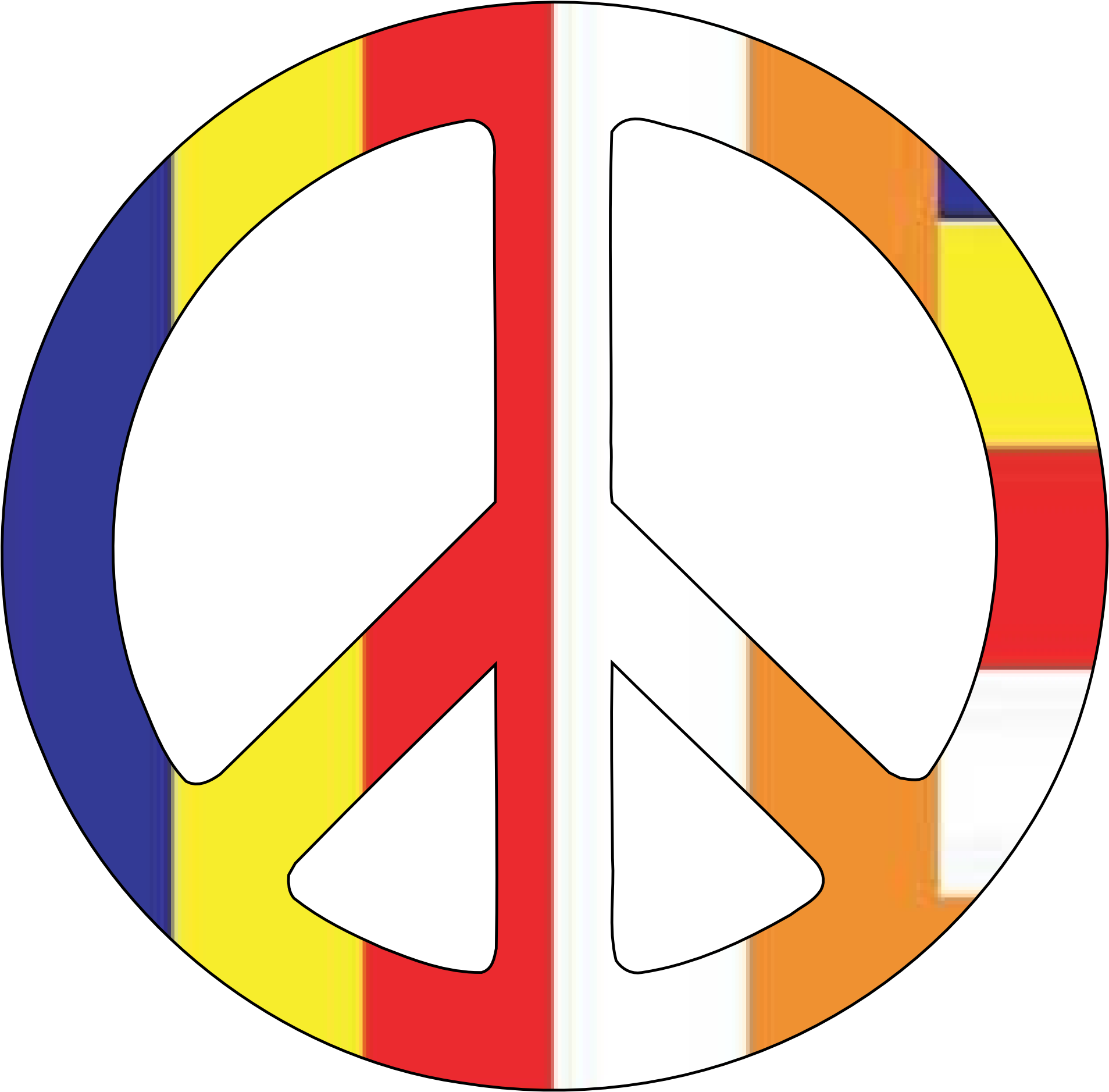 Colorful Peace Symbol Graphic PNG image