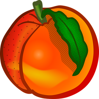 Colorful Peach Illustration PNG image