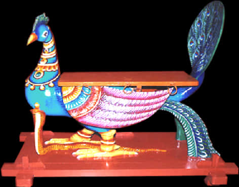 Colorful Peacock Vilakku Oil Lamp PNG image