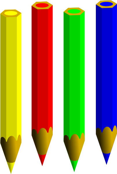 Colorful Pencil Quartet PNG image