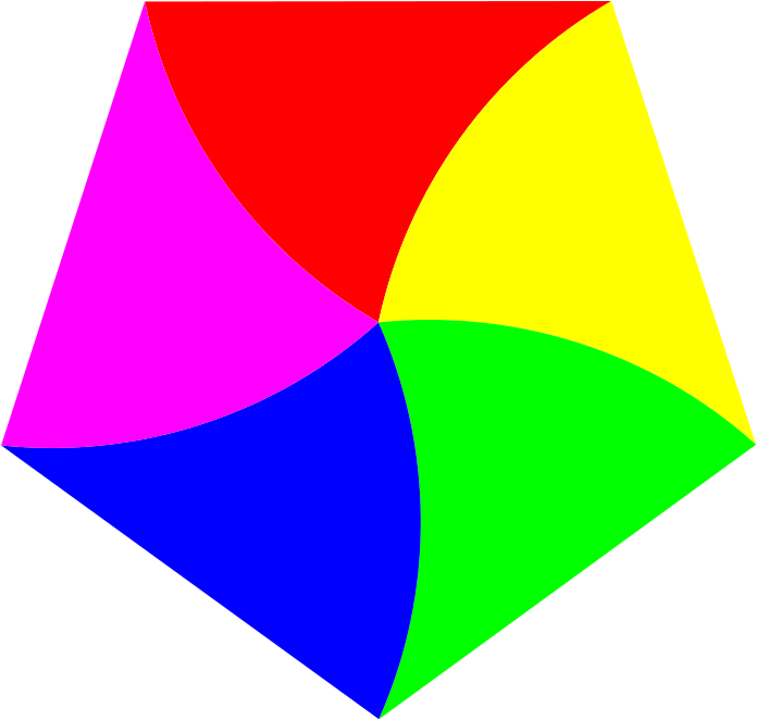 Colorful Pentagon Graphic PNG image