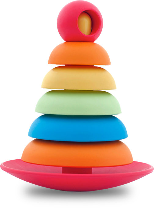Colorful Plastic Rings Toy PNG image