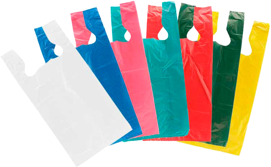 Colorful Plastic Shopping Bags PNG image