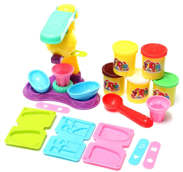 Colorful Play Dough Set PNG image