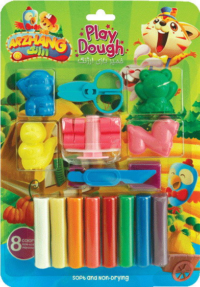 Colorful Play Dough Set PNG image