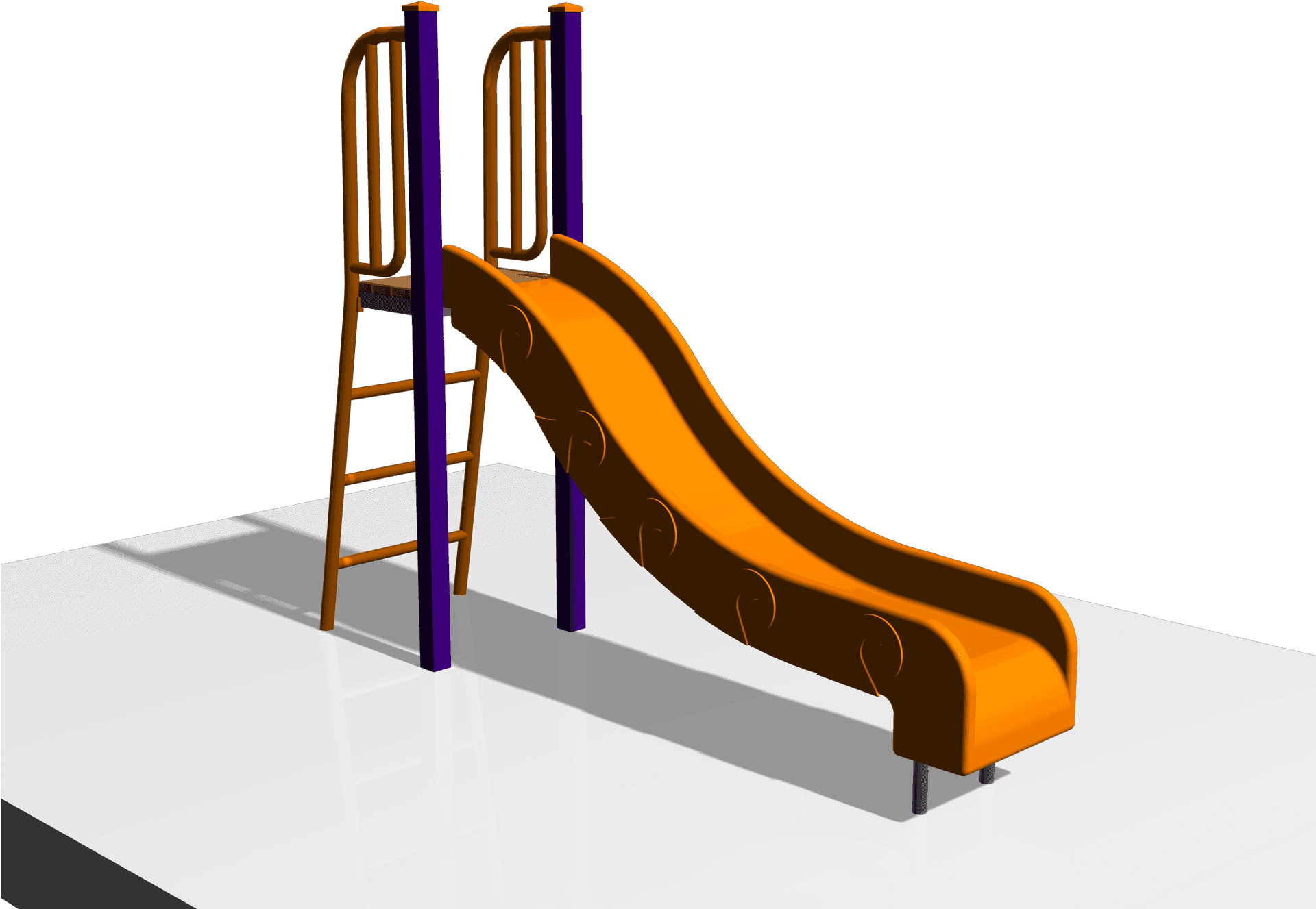 Colorful Playground Slide3 D Rendering PNG image