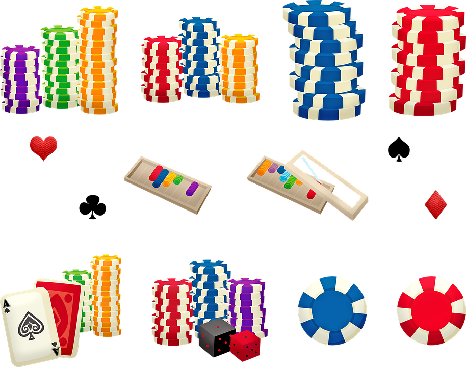 Colorful Poker Chipsand Accessories PNG image