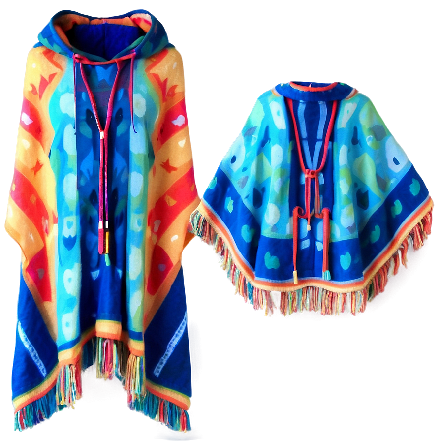 Colorful Poncho Pattern Png 06272024 PNG image