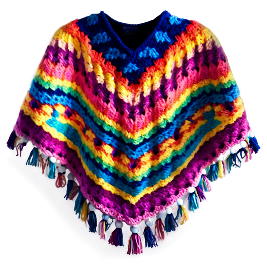 Colorful Poncho Pattern Png 06272024 PNG image