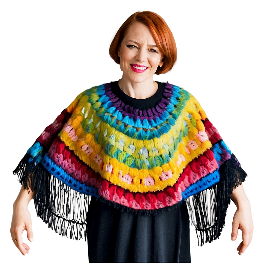 Colorful Poncho Pattern Png Ook PNG image