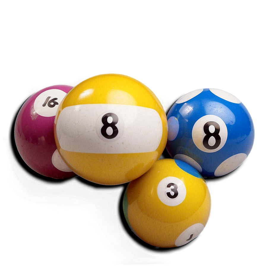 Colorful Pool Ball Set Png Eun PNG image