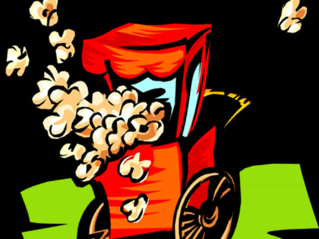 Colorful Popcorn Machine Clipart PNG image