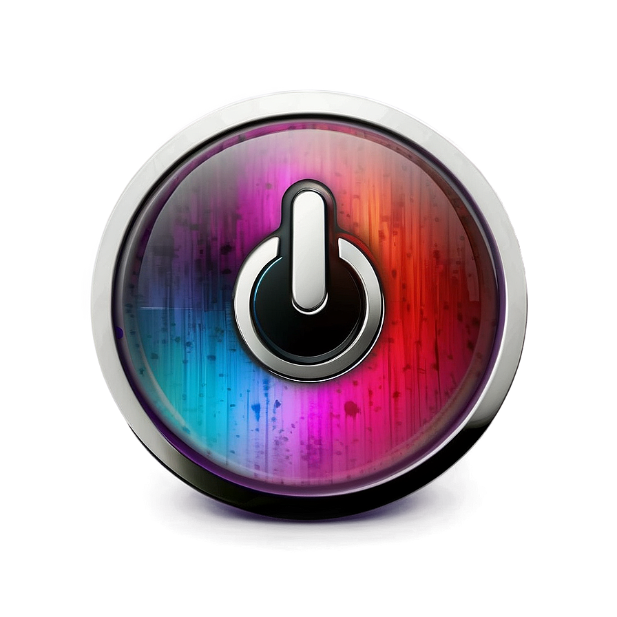 Colorful Power Button Png Fno24 PNG image