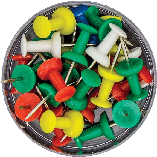 Colorful Push Pins Collection PNG image