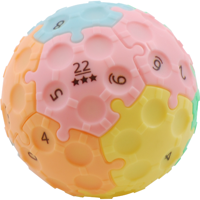 Colorful Puzzle Sphere Toy PNG image