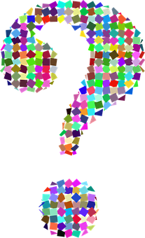 Colorful Question Mark Art PNG image