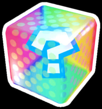 Colorful Question Mark Cube PNG image