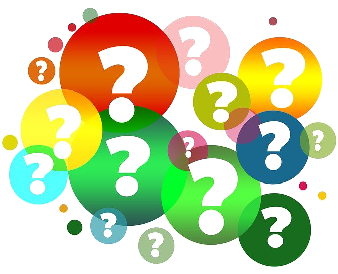 Colorful Question Marks Background PNG image