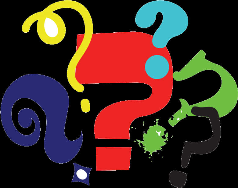 Colorful Question Marks Clipart PNG image
