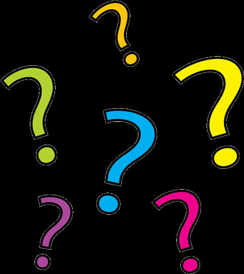 Colorful Question Marks Clipart PNG image
