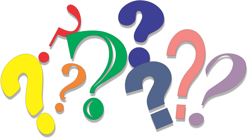 Colorful Question Marks PNG image