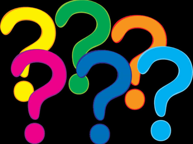 Colorful Question Marks PNG image