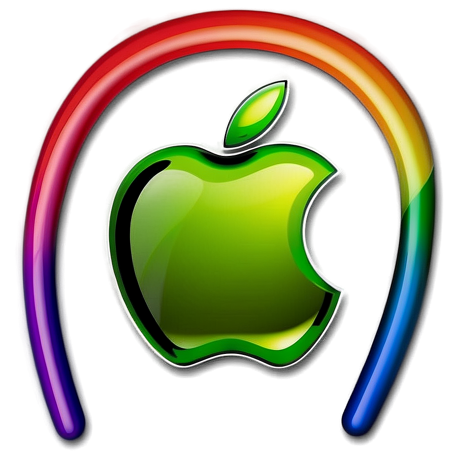 Colorful Rainbow Apple Logo Png Pls PNG image