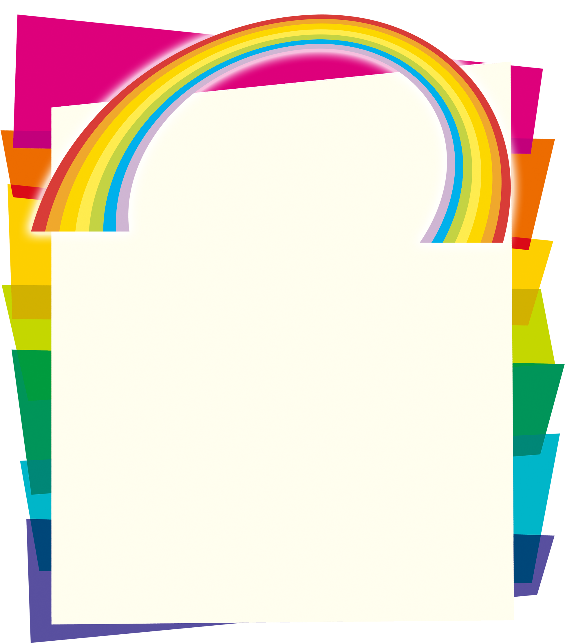 Colorful Rainbow Border Design PNG image