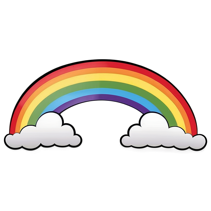 Colorful Rainbow Clipart Png 3 PNG image