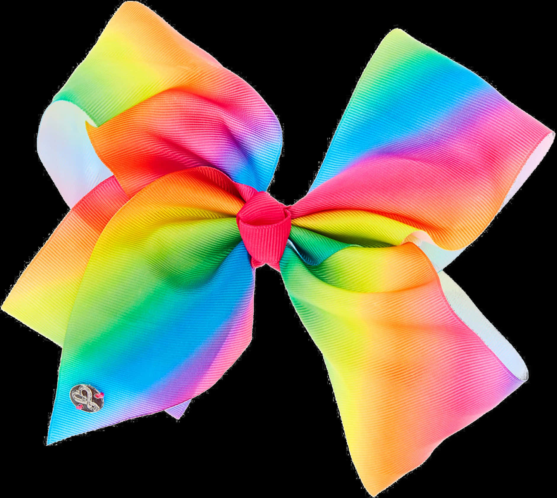 Colorful Rainbow Hair Bow Accessory PNG image