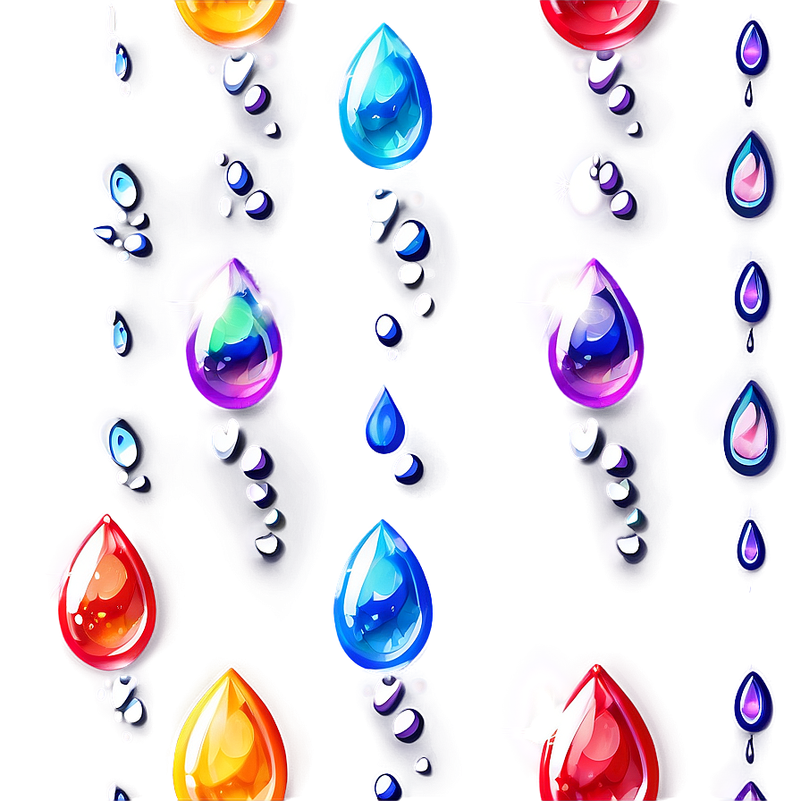 Colorful Raindrop Png 66 PNG image