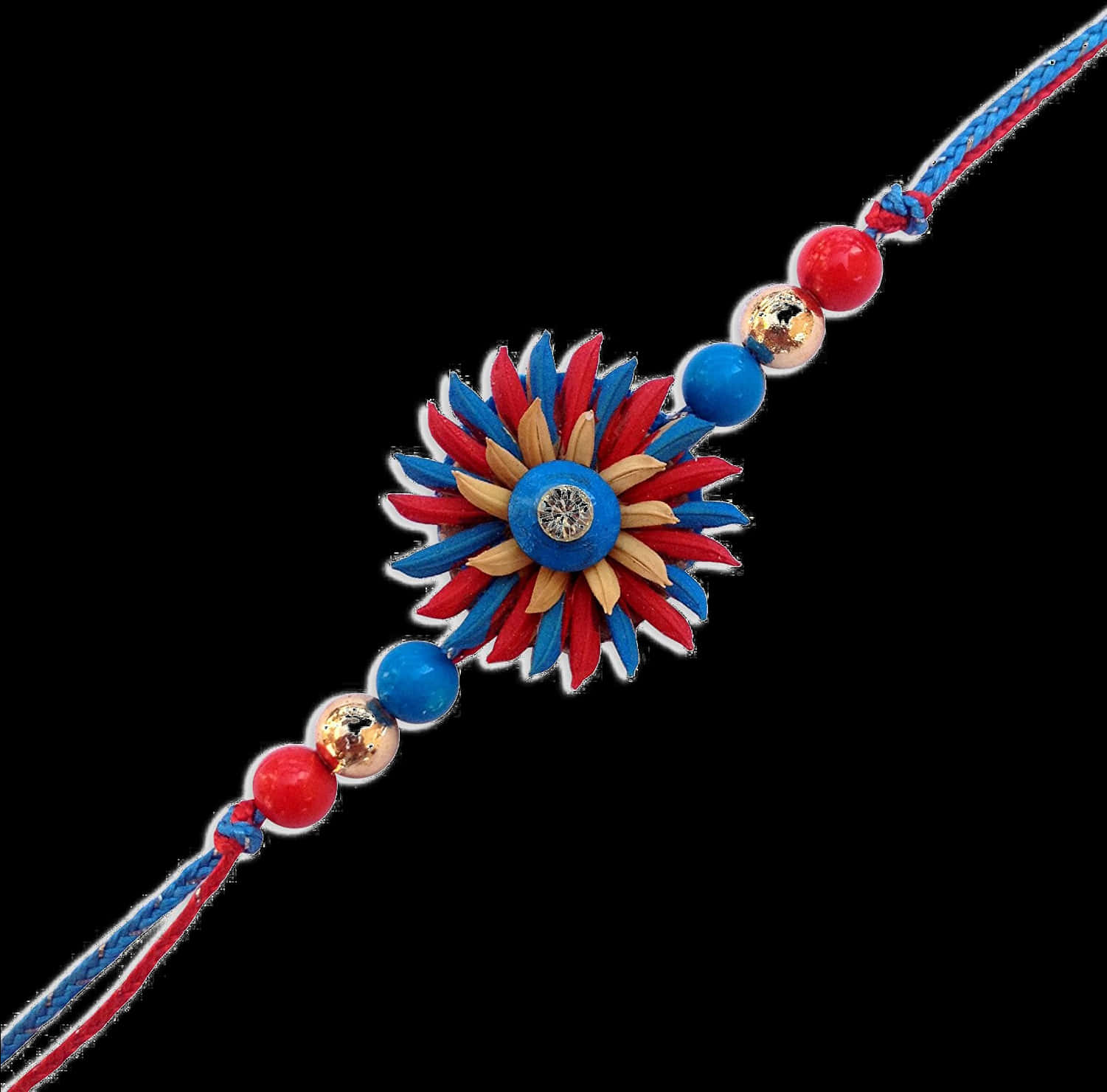 Colorful Rakhi Bracelet Design PNG image
