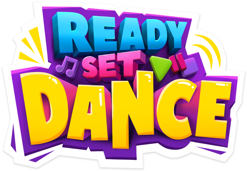 Colorful Ready Set Dance Logo PNG image