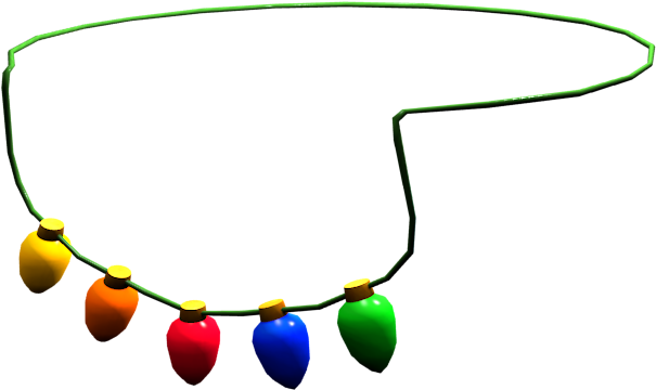 Colorful Roblox Light Bulb Necklace PNG image