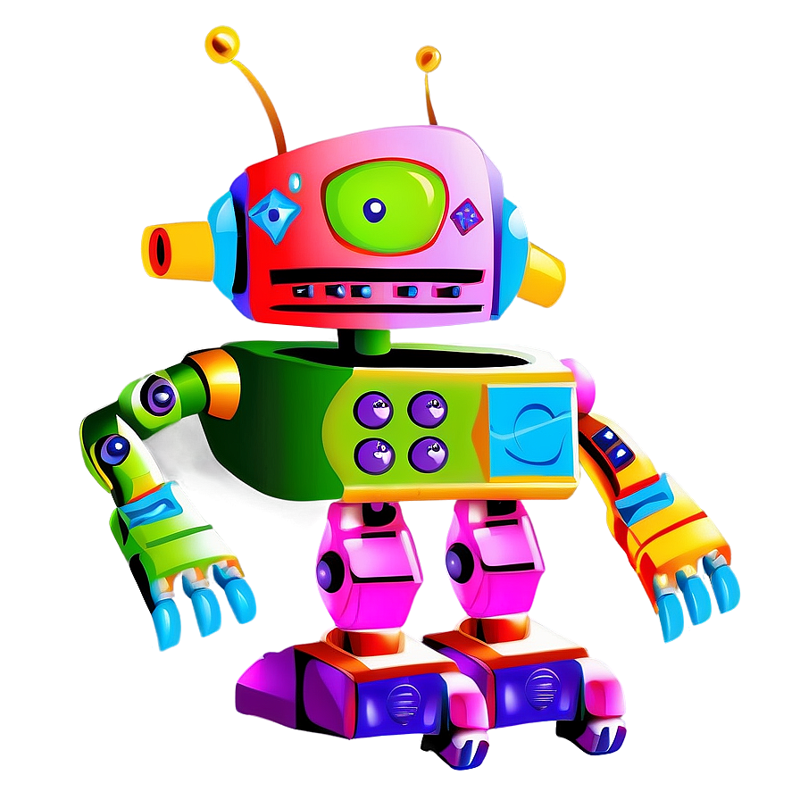 Colorful Robot Clipart Png Yav51 PNG image