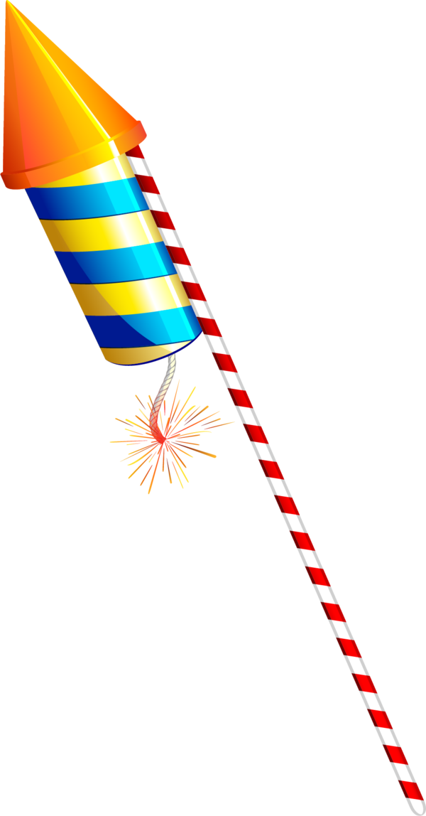 Colorful Rocket Firecracker Illustration PNG image