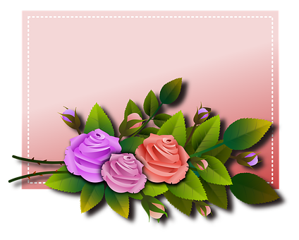 Colorful Roses Illustration PNG image