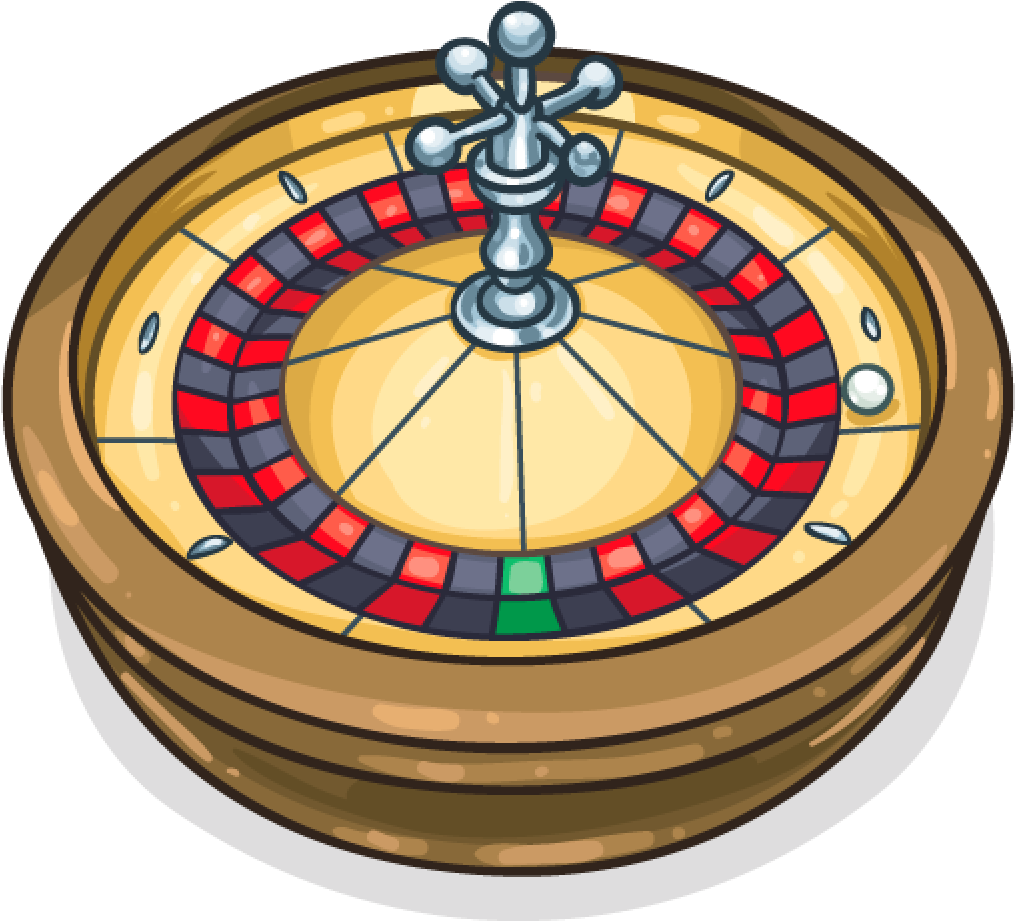 Colorful Roulette Wheel Cartoon PNG image