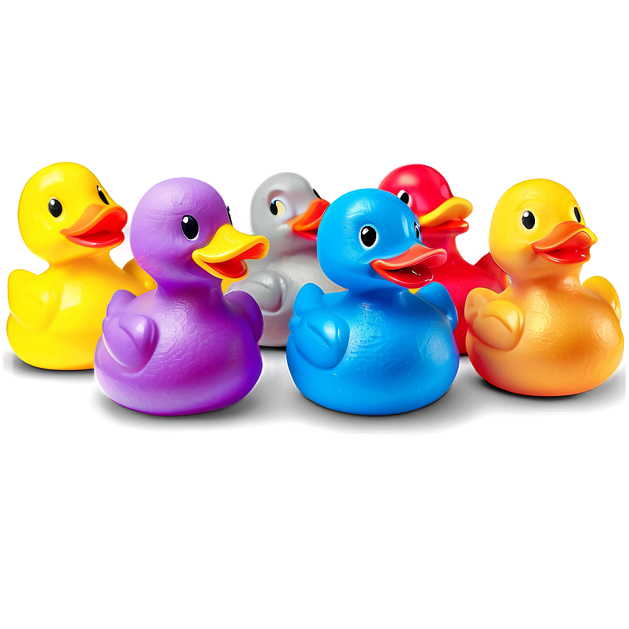 Colorful Rubber Duckies Png Cqh PNG image