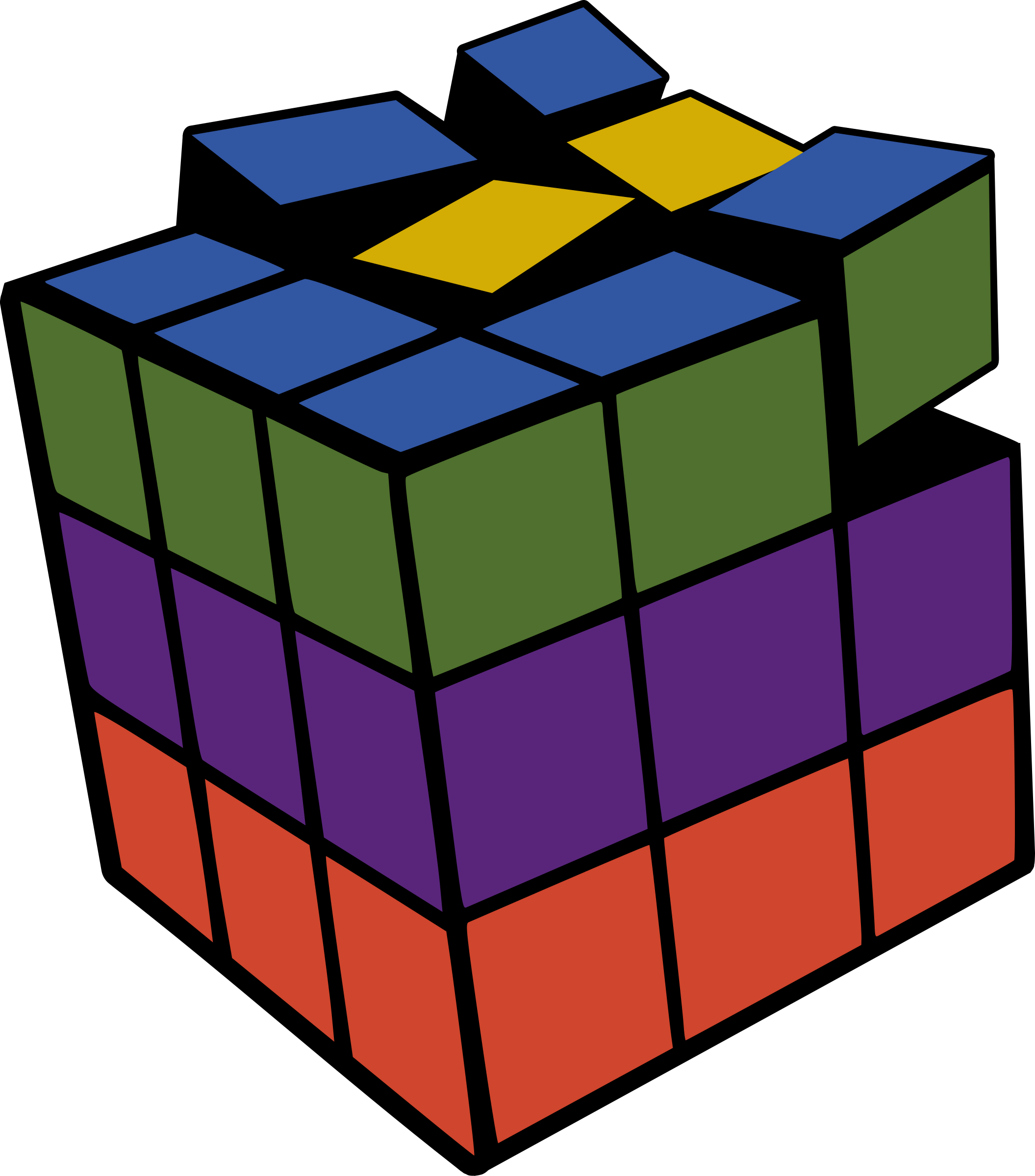 Colorful Rubiks Cube Illustration PNG image