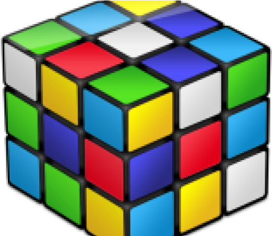 Colorful Rubiks Cube Unsolved PNG image