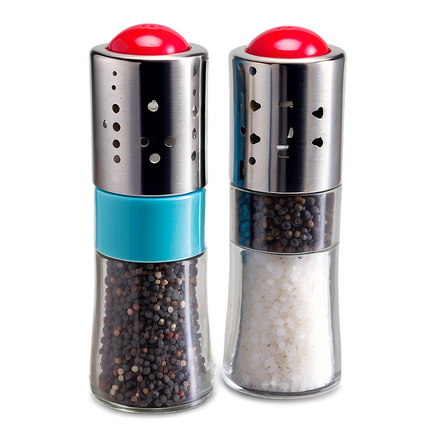 Colorful Salt And Pepper Grinders Png Qup PNG image