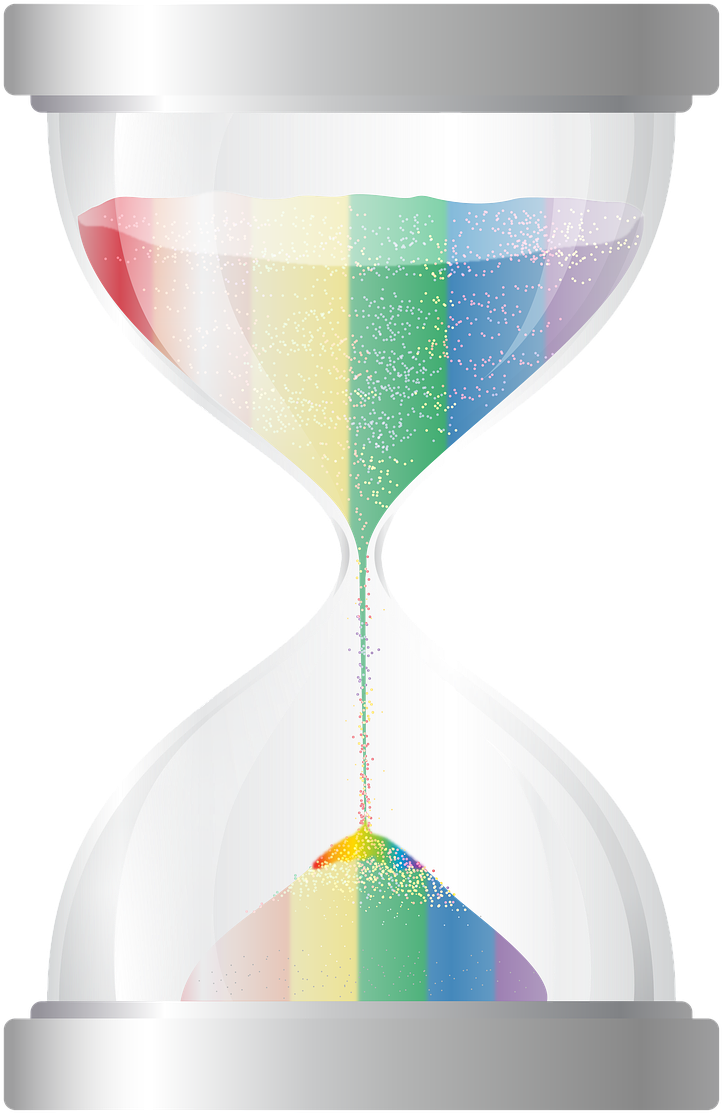 Colorful Sand Hourglass PNG image